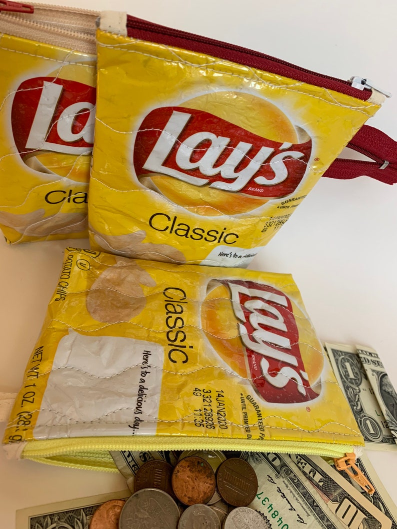 Lays Potato Chip Bag with zipper fully lined zipper bag Etsy