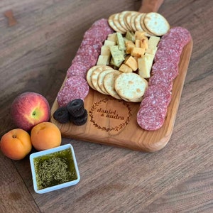 Cherry Wooden Charcuterie Board With Handle