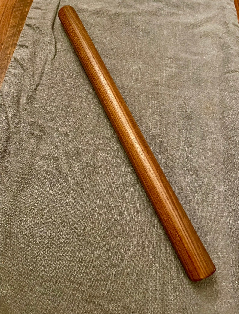 Handmade Straight French Rolling Pin made from walnut hardwood