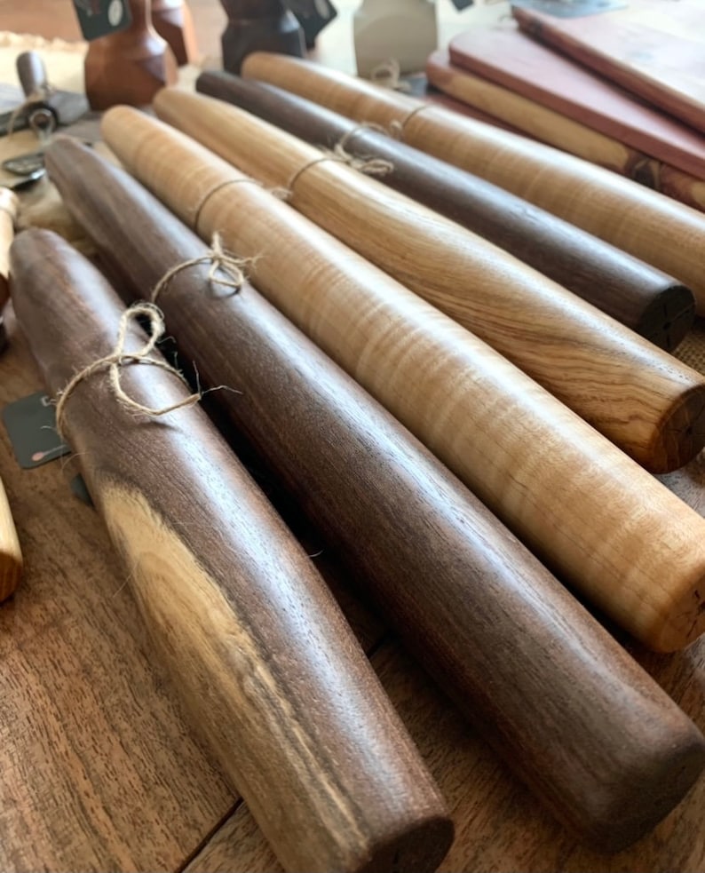 Handmade French Rolling Pin made from walnut maple Oak and cherry hardwood