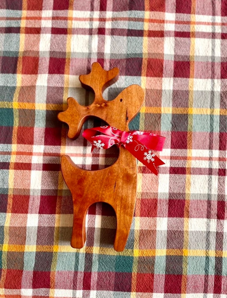 Wood Deer Woodland Christmas Decor Deer Decor Winter Etsy