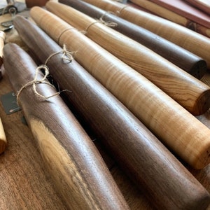 Handmade French Rolling Pin made from walnut maple Oak and cherry hardwood