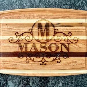 Personalized Cutting Board Wedding Gift, Customize your Hardwood Charcuterie Boards, Unique Bridal Shower Gift Engraved Engagement Present image 5