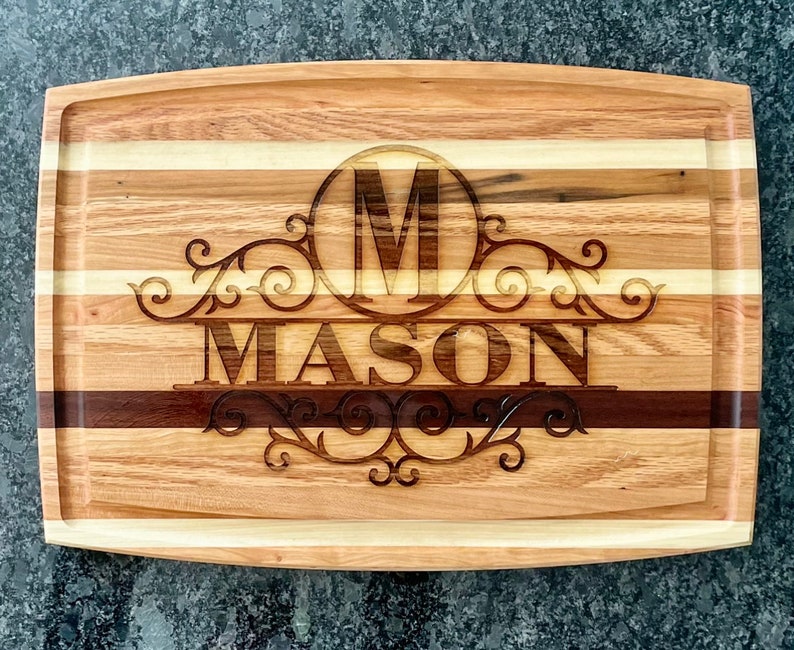 Personalized Cutting Board Wedding Gift, Customize your Hardwood Charcuterie Boards, Unique Bridal Shower Gift Engraved Engagement Present image 5