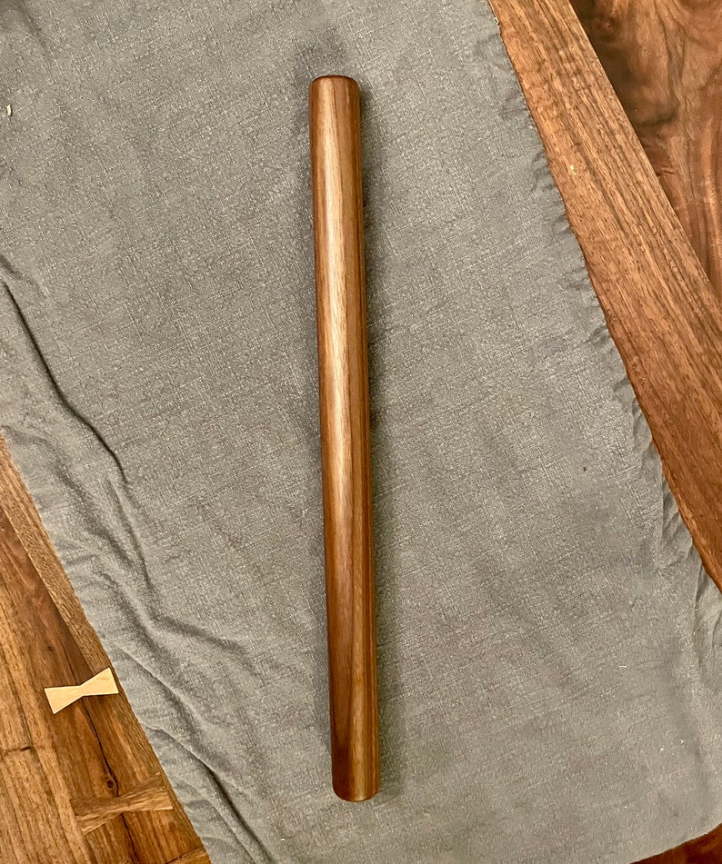 Handmade Straight French Rolling Pin made from walnut hardwood