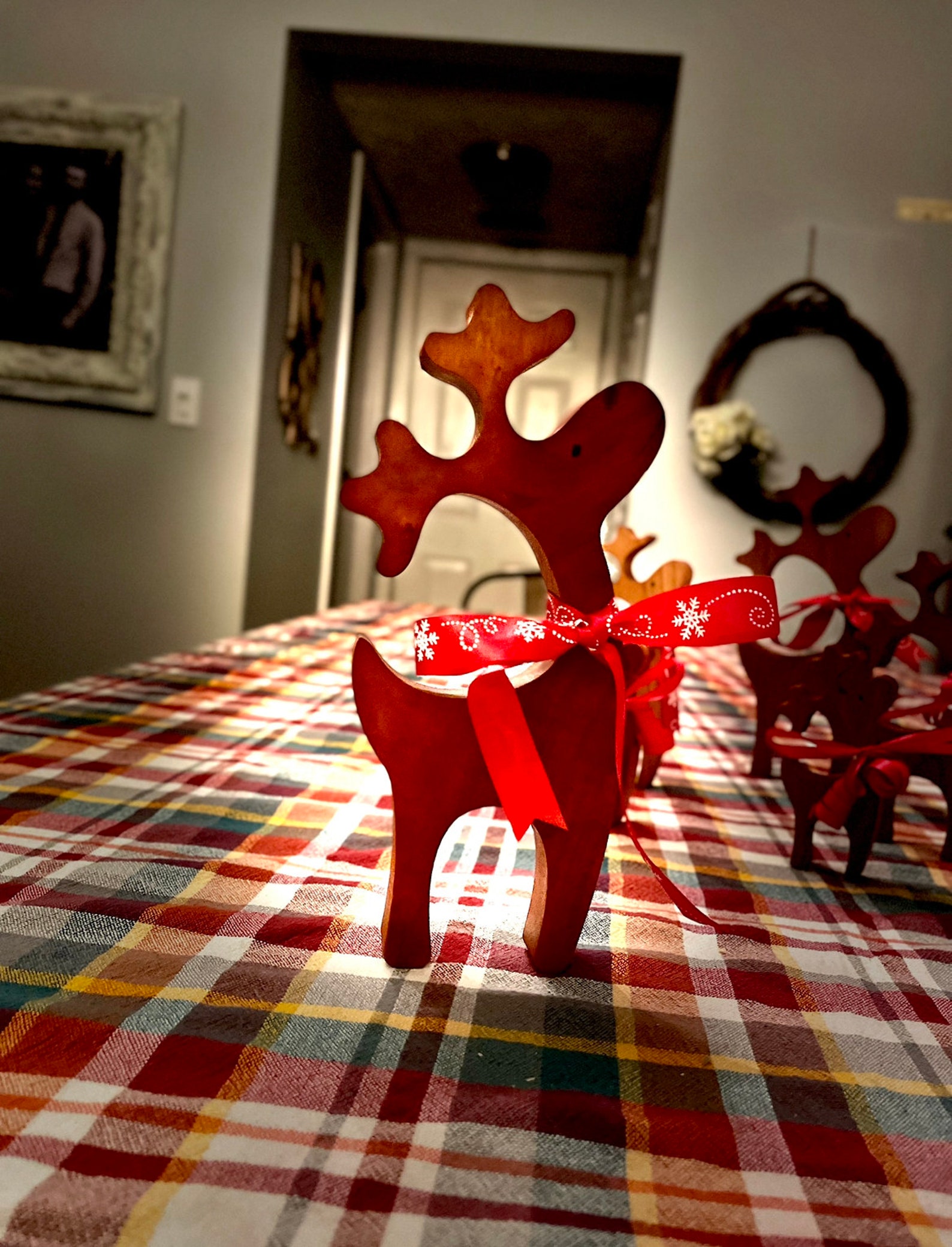 Wood Deer Woodland Christmas Decor Deer Decor Winter - Etsy