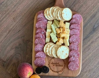 charcuterie board personalized Serving Board with handle  Personalized Cheese Board Engagement Gift Bridal Shower Gift - USA Made Kentucky