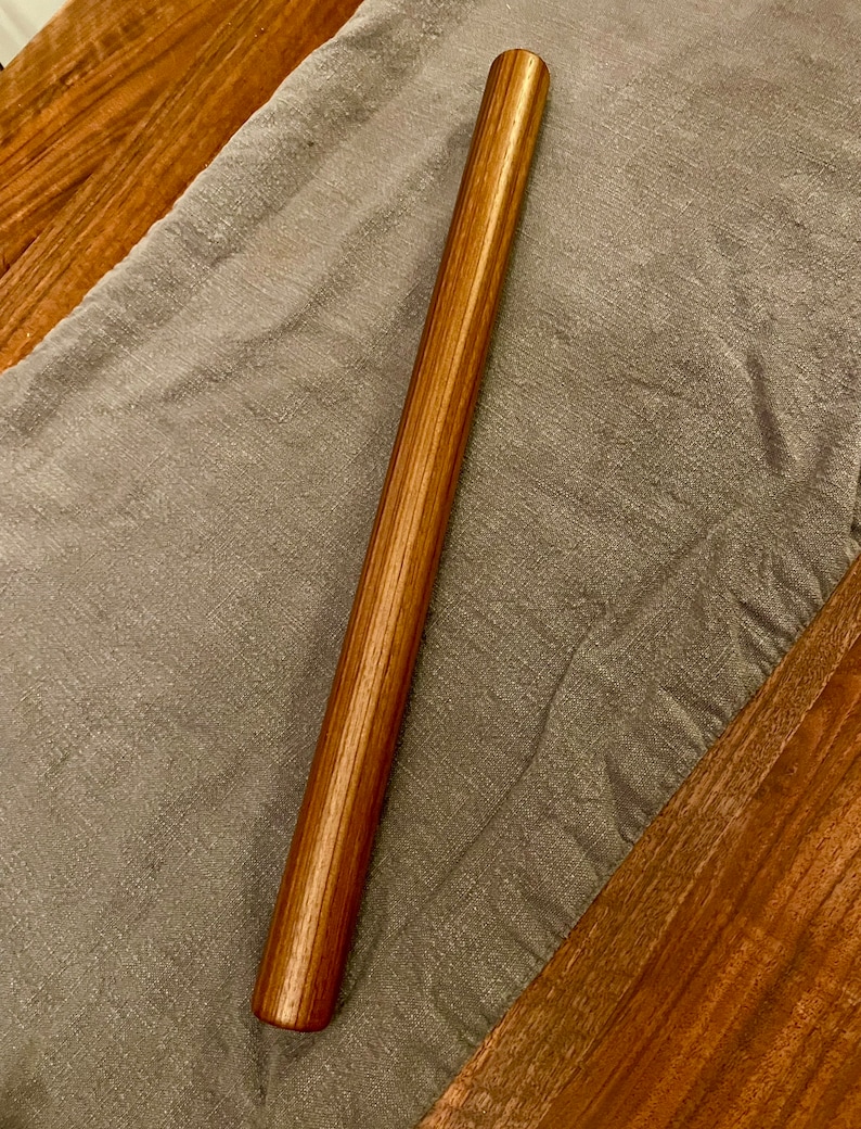 Handmade Straight French Rolling Pin made from walnut hardwood
