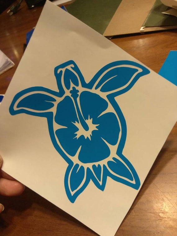 Sea Turtle Vinyl Decal Car Decor Etsy