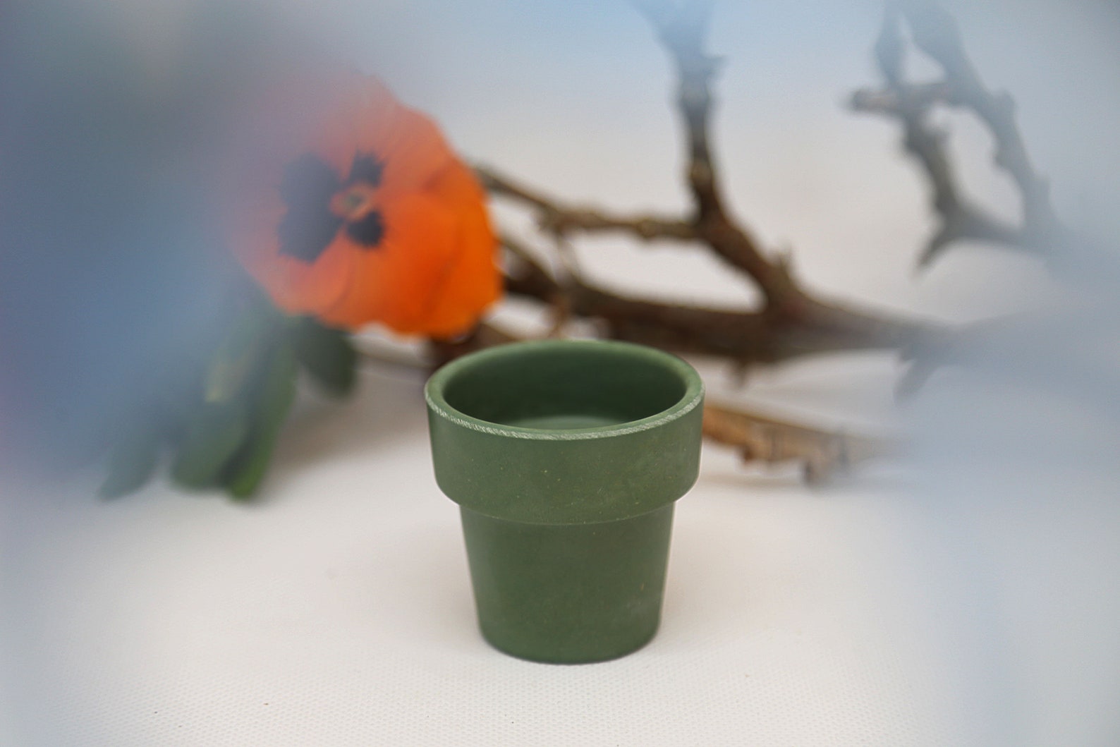 Miniatur grüner Keramik Topf. Accessoire für Puppenhäuser. | Etsy