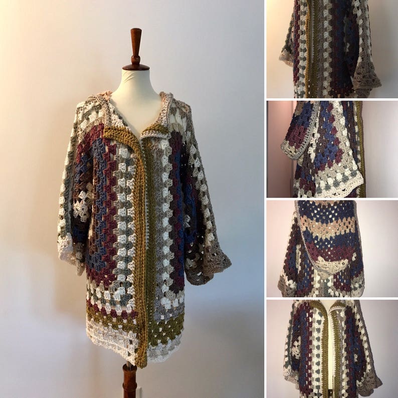 Made to Order Boho Style Women/'s Wear Adult Sizes Vintage Style Gorgeous Campfire Cardigan Long Sleeve