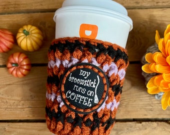 Twisted Alpine Cup Cozy Crochet Pattern | Hooks up quick and easy! 12 rounds and your done!