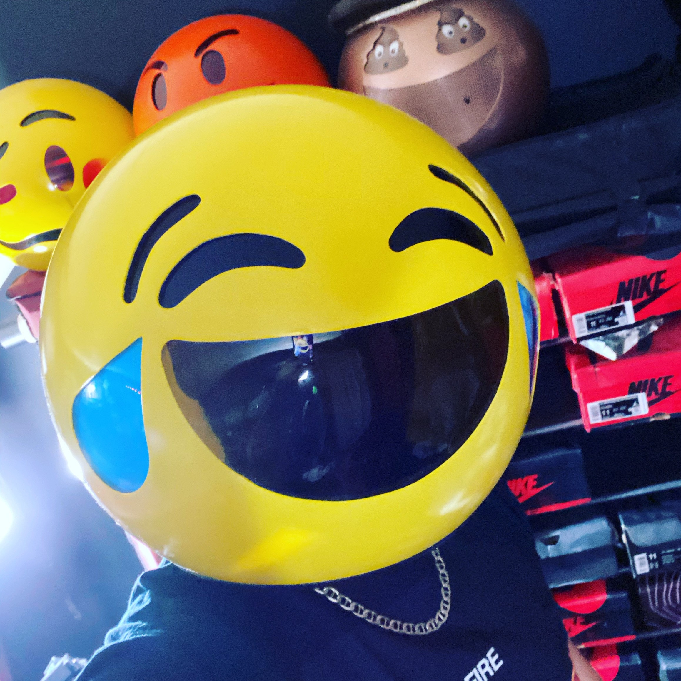 Laughing Emoji Helmet