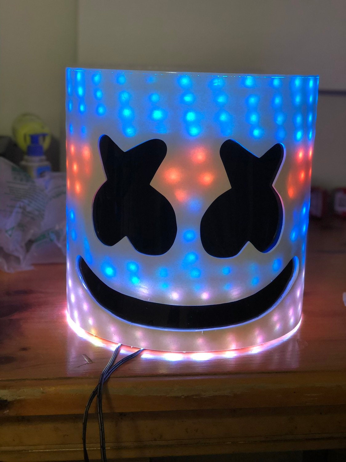Dj Marshmello V2 Replica Led Helmet Etsy
