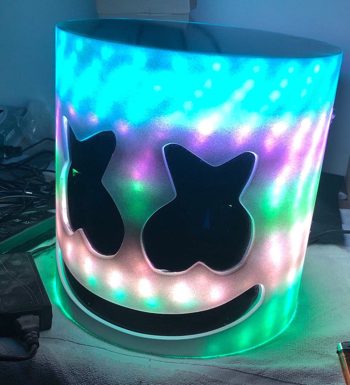 Dj Marshmello V2 Replica Led Helmet Etsy