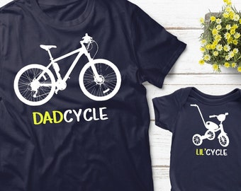 Dad and Baby Matching Shirts Daddy and Me Outfits Cycling T Shirt