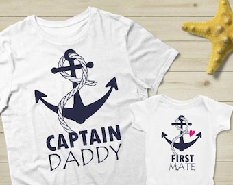 Cruise Shirts Dad and Baby Matching Shirts Captain and First Mate