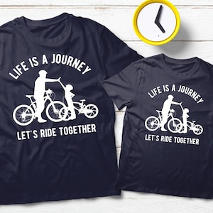 Dad and Son Shirts Father Son Matching Outfit Cycling Enjoy The Ride Bicycle Gift