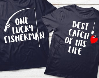 Couples Shirts, Fisherman Shirt, Fisherman Wife, Fishing Shirts, Couples Matching, Husband Wife T Shirt, His Her Shirts, Valentines Day Gift