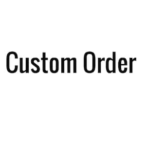 May include: The words "Custom Order" are displayed in bold, black text against a plain white background. The text is centered, indicating a focus on personalized or made-to-order products.