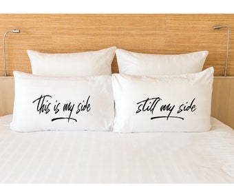 Items Similar To Couples Pillow Cases His Her Pillowcases Gift