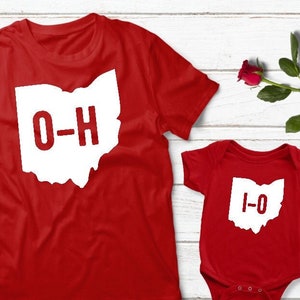 Ohio State Shirts Father Son Matching Outfit OH Home State Gift Daddy and Me Baby Boys Clothes Dad and Son Shirts