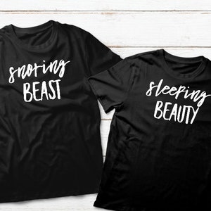 Beauty and The Beast Couple Pajamas His and Hers Shirts