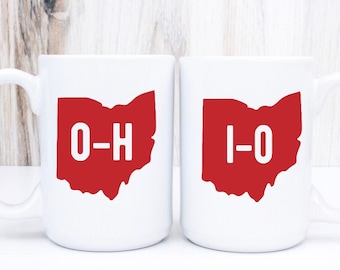 Ohio State Couple Mugs Ohio Coffee Mug, Couples Gift, Ohio Mug