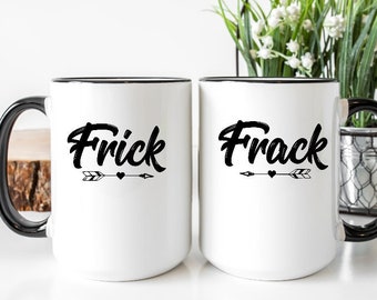 Frick N Frack Mugs, Best Friend Gifts, Best Friend Mug, Friendship Gift Couples Mugs