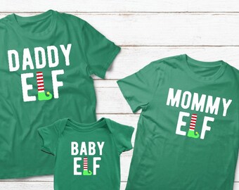 Christmas Pjs, Family Matching Christmas Pajamas, Family Christmas Shirts Elf Gift Dad Mom Son Daughter Matching Outfits