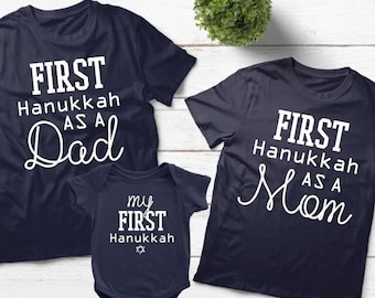Baby First Hanukkah Shirt Family Matching Shirts Chanukah Gifts
