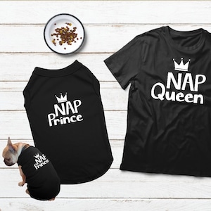 Dog Pajamas, Matching Pet Owner Nap Queen Princess, Dog Gifts, Pajamas for Dogs, Dog Clothes, Dog Pajama