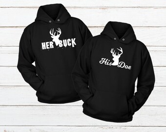 his doe and her buck hoodies