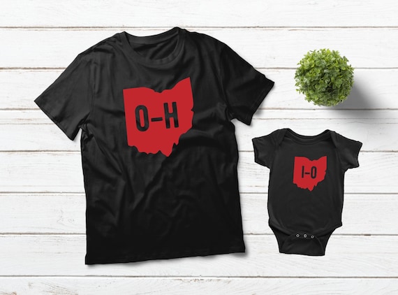 Ohio State Shirts Father Son Matching Outfit OH Home State Gift Daddy and Me Baby Boys Clothes Dad and Son Shirts