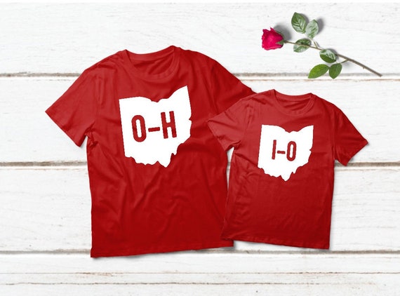 Ohio State Shirts Father Son Matching Outfit OH Home State Gift Daddy and Me Dad and Son Shirts