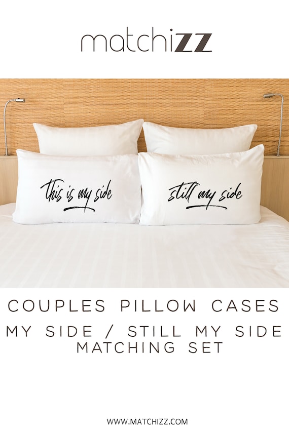 Couples Pillow Cases His Her Pillowcases Gift Couple Matching Etsy