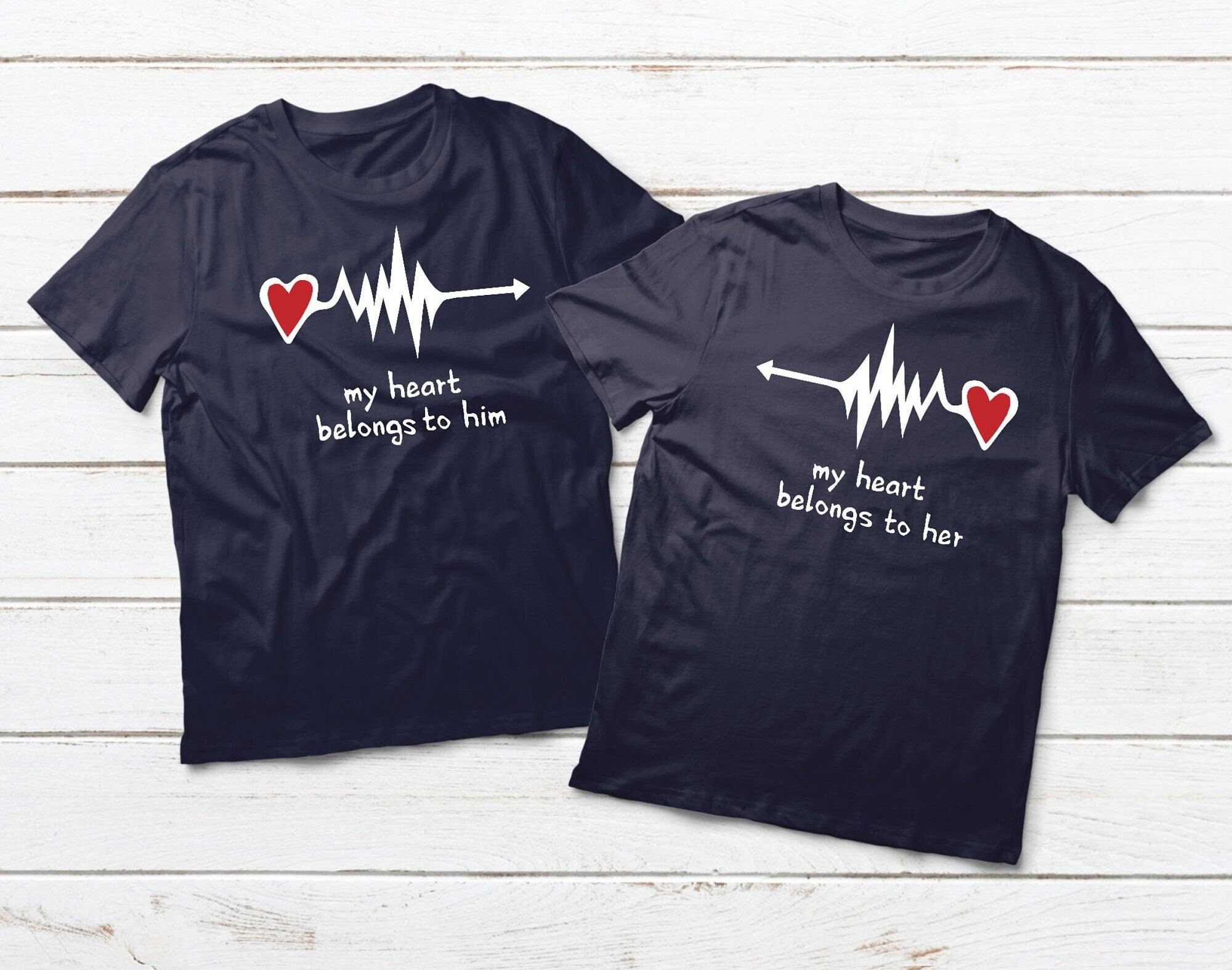 Dream, team, half heart, love, matching couple, he, she T-Shirt