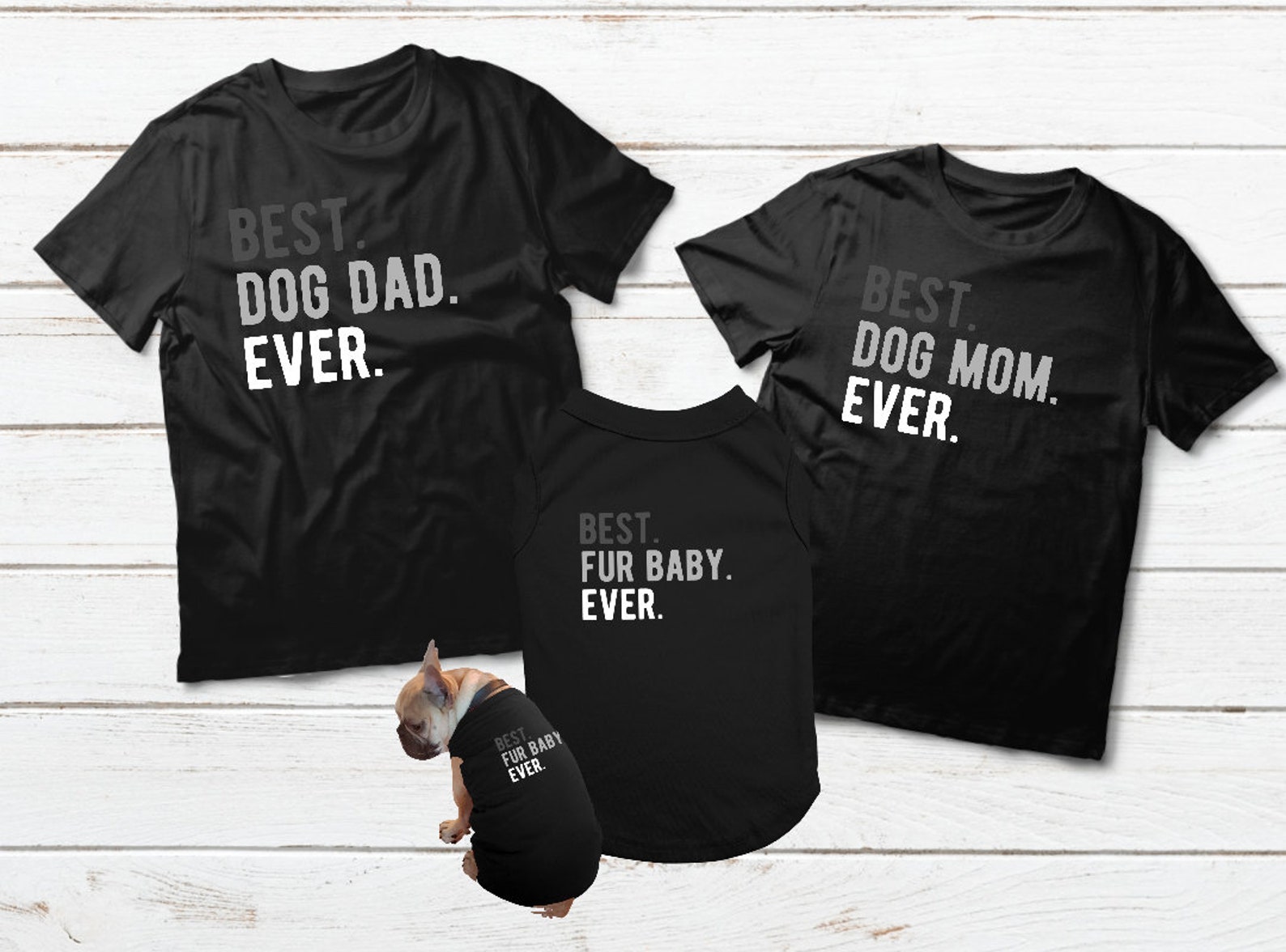 Owner and Dog Matching Pajamas Best Dog Dad Mom Ever Fur Baby Etsy