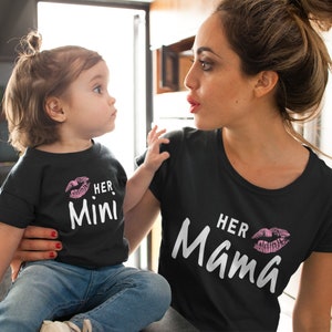 Mamá N hija a juego ropa mama s Mini mamá y me traje labios | Etsy España