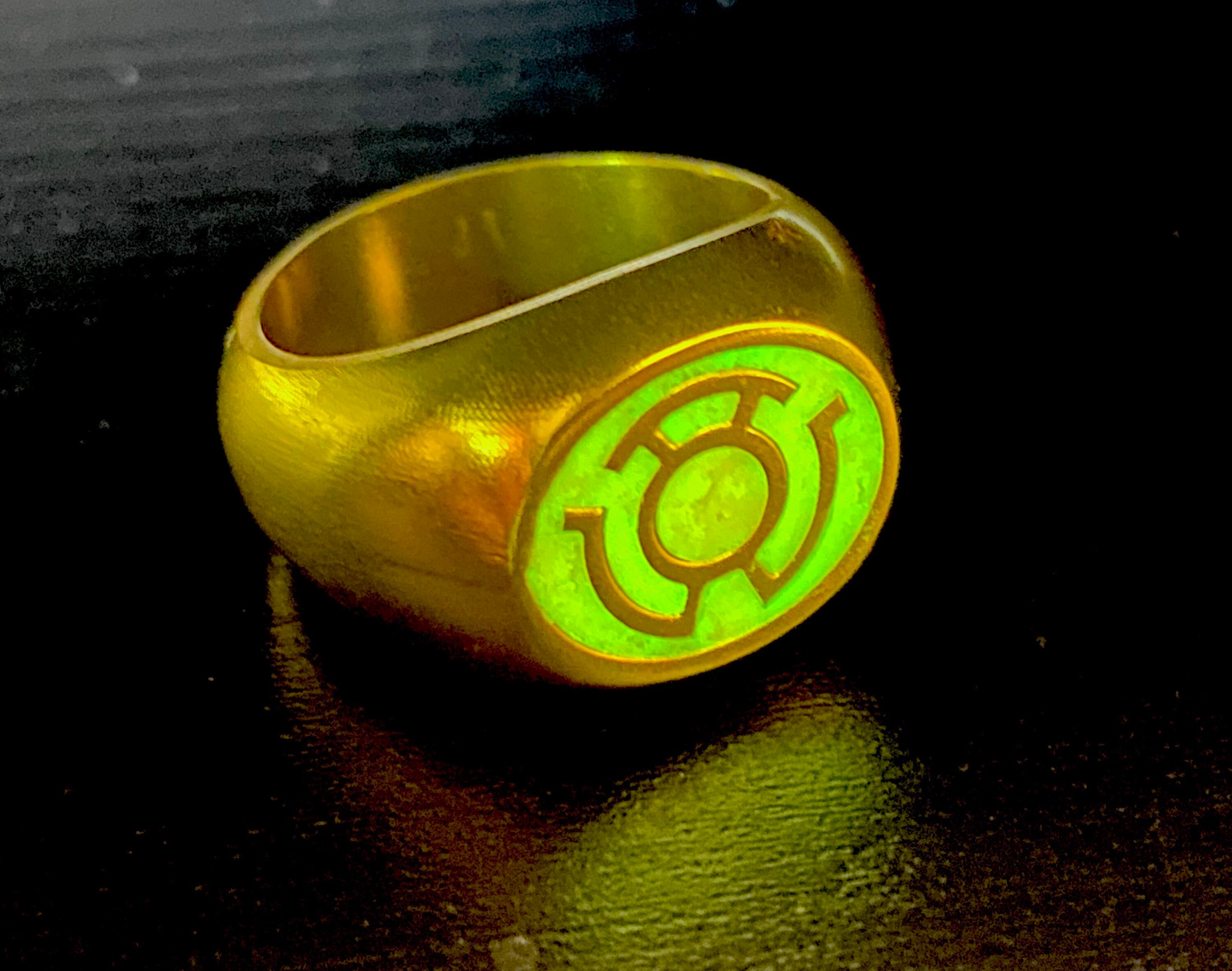 Anodized Yellow Lantern Rings Etsy