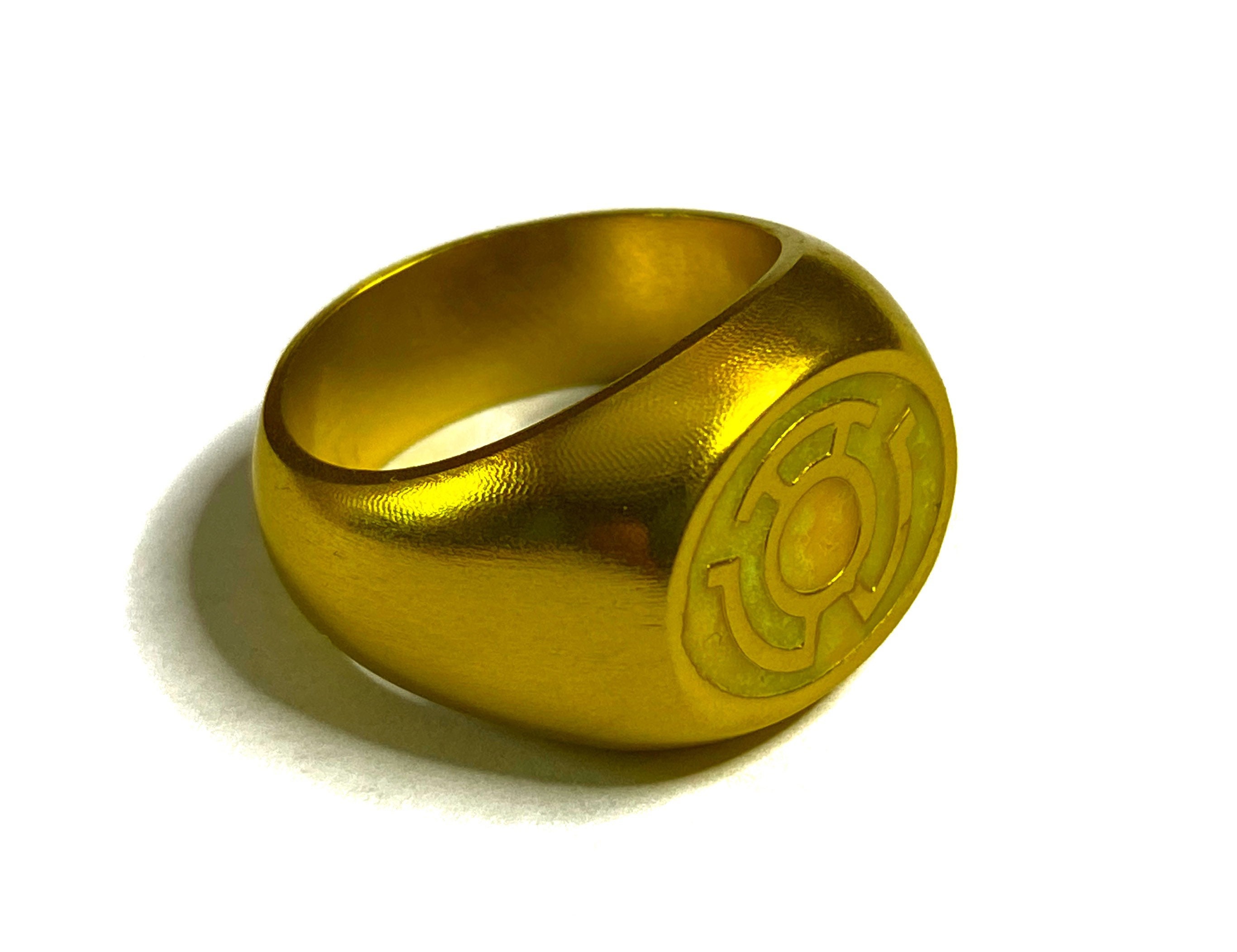 Anodized Yellow Lantern Rings Etsy
