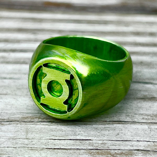 PREORDER Anodized Green GL Lantern ring Mark V