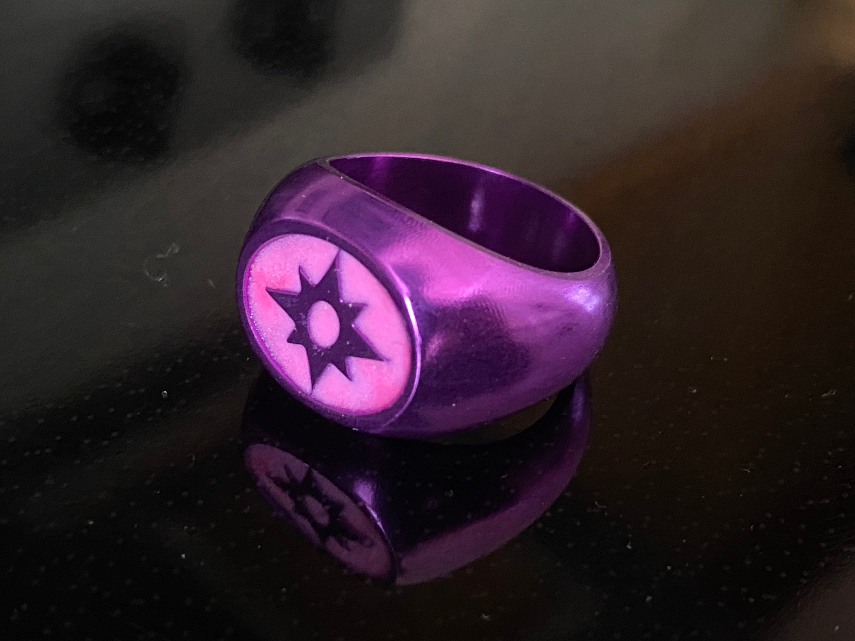 Anodized Star Sapphire Love Rings Etsy