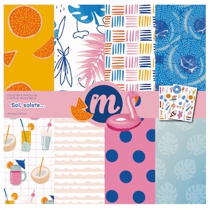 SOL, SOLETE. Papeles y recortables, frases en castellano, embellisements, decoraciones para scrap y project life