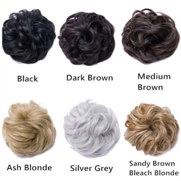 Scrunchy Hair Bun Curly Chignon Women Synthetic Hair Extensions Donut hairpieces human hair look, free shipping, hair accessories