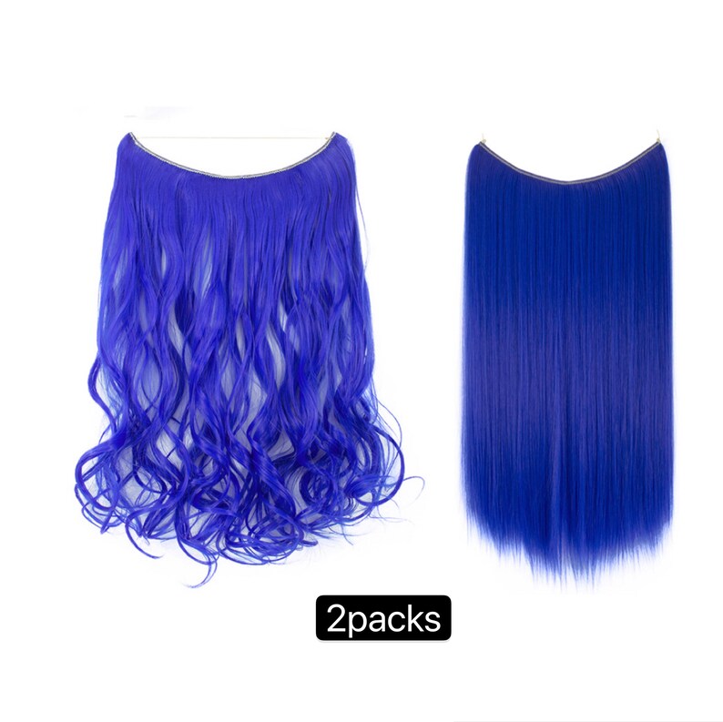 Halo Hair Extensions 2 Packs Bundle One Piece Invisible Wire Etsy