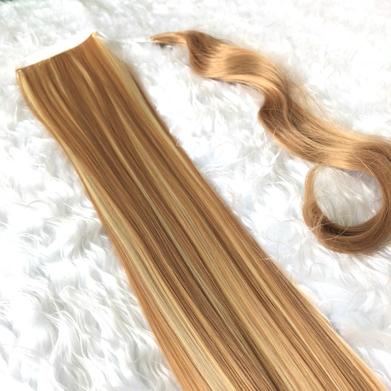 Hair Extensions Ponytail 22 Inches Long Honey Blonde And Etsy