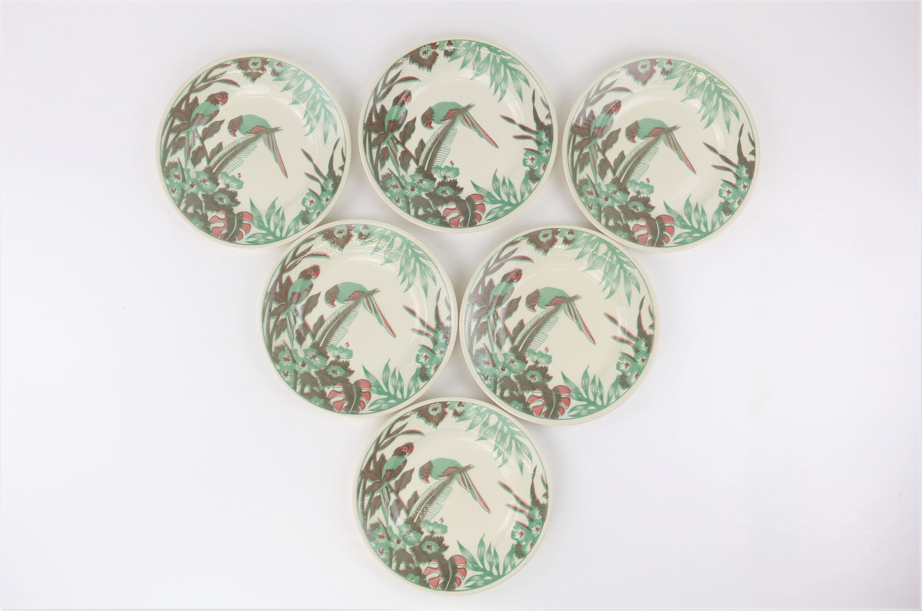 EIT England vintage Urban Jungle ceramic Plateset 6 pcs. Colorful ... EIT England vintage Urban Jungle ceramic Plateset 6 pcs. Colorful ...