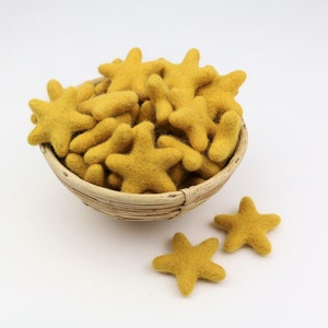 yellow stars made of felt for crafting #8 decoration Pom Poms different. Colors Felt Stars Garlands Decoration colorful