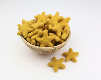 yellow stars made of felt for crafting #8 decoration Pom Poms different. Colors Felt Stars Garlands Decoration colorful